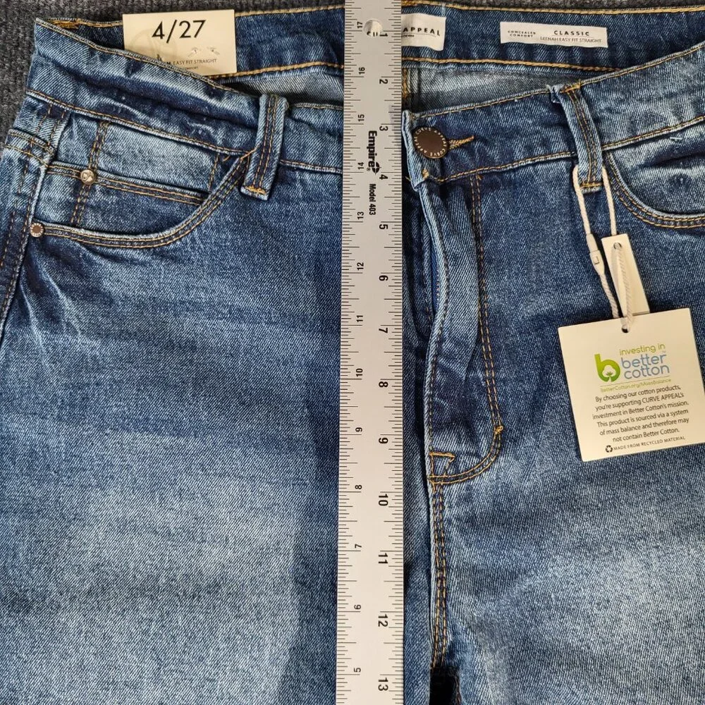 Curve Appeal Women's Jeans Size 4 Leenah Easy Fit Straight Oceana 4/27 - Picture 4 of 9